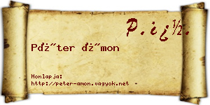 Péter Ámon névjegykártya